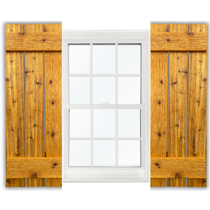 Cedar Board and Batten Exterior Window Shutters -  Nails and Grain, Handcrafted in the USA