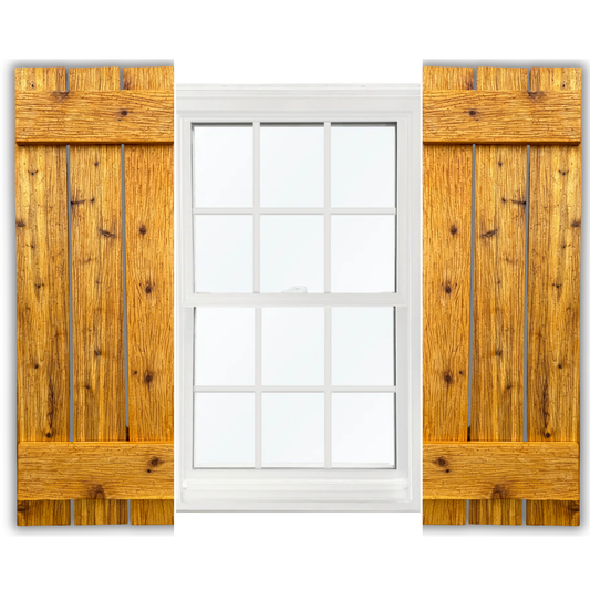Cedar Board and Batten Exterior Window Shutters -  Nails and Grain, Handcrafted in the USA