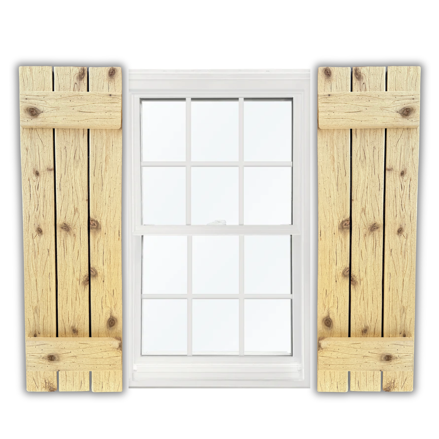 Cedar Board and Batten Exterior Window Shutters -  Nails and Grain, Handcrafted in the USA