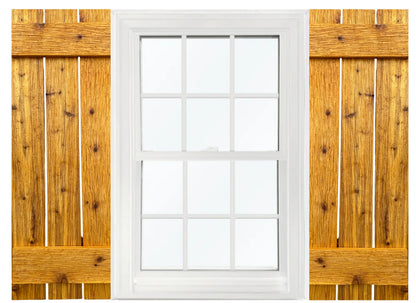 Custom Cedar Exterior Window Shutters Handcrafted in the USA
